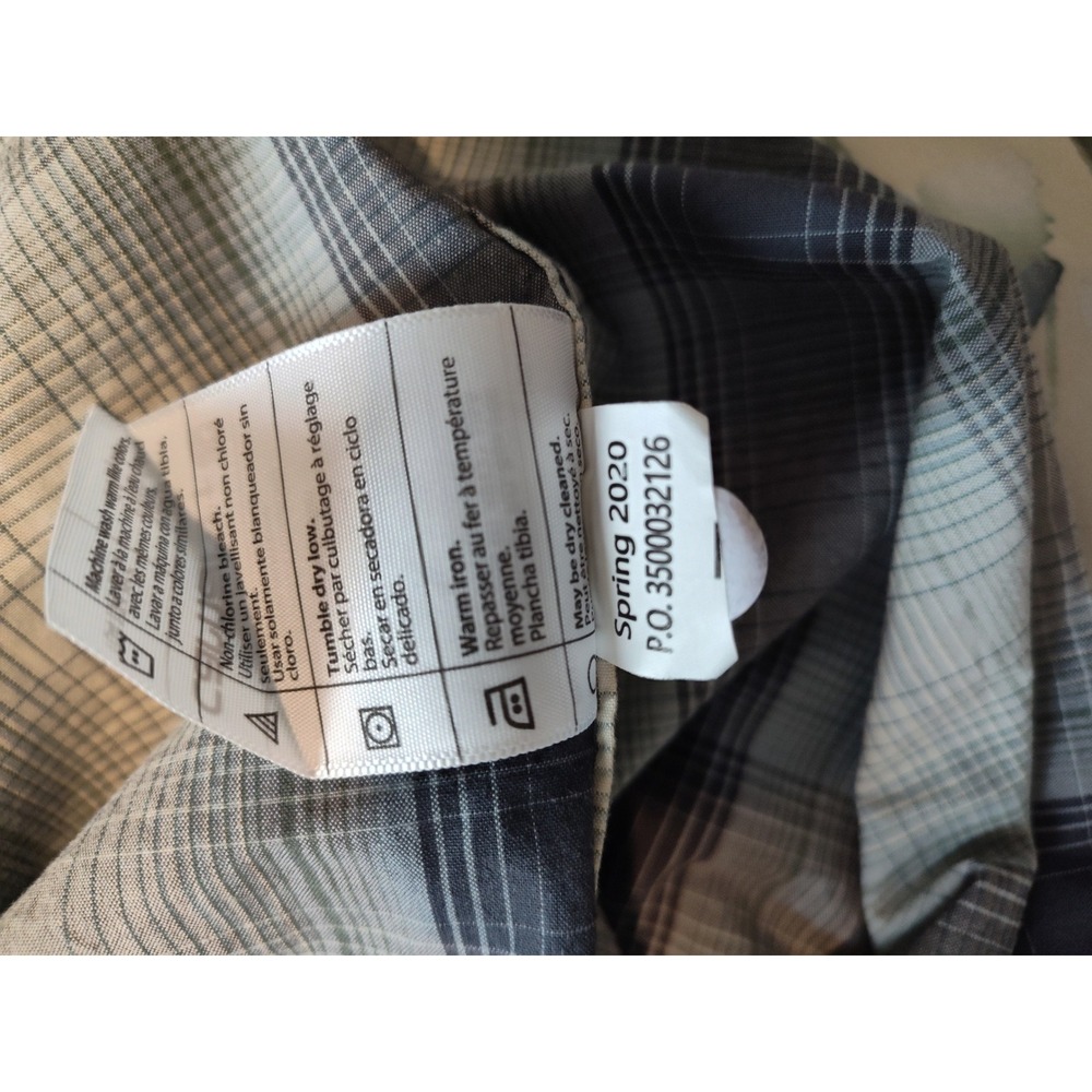 Carhartt Mens Plaid Short Sleeve Button Down Shirt RelaxedFit Blue Grey S 104174 - Picture 6 of 6